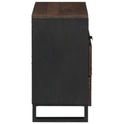 Berkfield Home Bedside Cabinet - 50 x 33 x 60 cm - Made from Solid & Engineered Wood in Brown - thumbnail 4