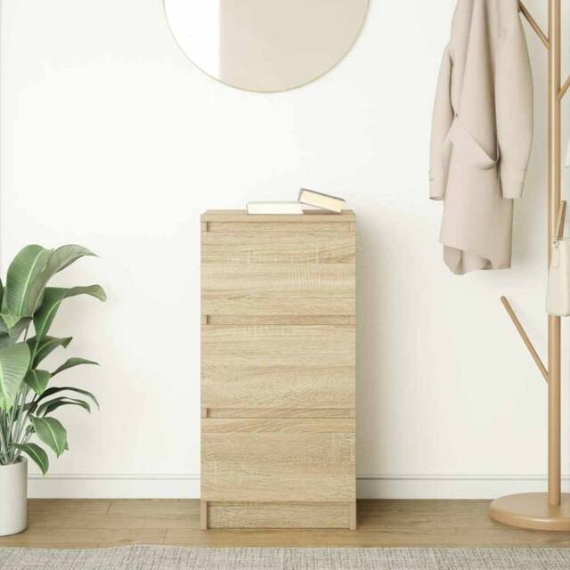 Berkfield Home Sideboard Sonoma Oak 37.5x35x76 cm Engineered Wood in Light Oak - image 1