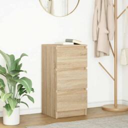 Berkfield Home Sideboard Sonoma Oak 37.5x35x76 cm Engineered Wood in Light Oak - thumbnail 2