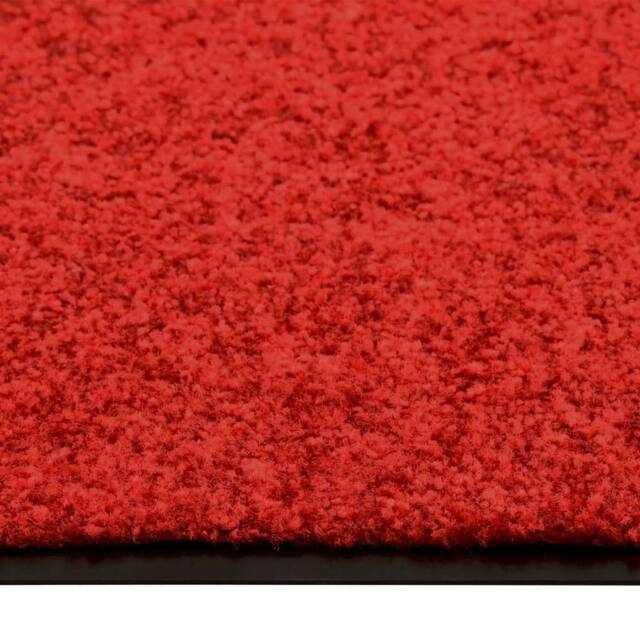Berkfield Home Pliable Doormat Washable Red 90x120 cm - image 1