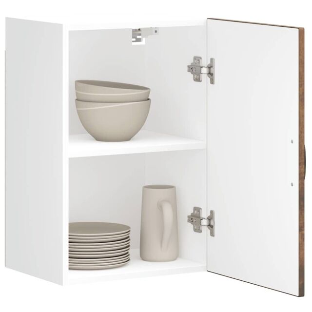 Berkfield Home Kitchen Wall Cabinet Lucca Smoked Oak Engineered Wood in Brown - image 1