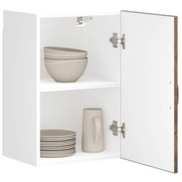 Berkfield Home Kitchen Wall Cabinet Lucca Smoked Oak Engineered Wood in Brown - thumbnail 1