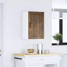 Berkfield Home Kitchen Wall Cabinet Lucca Smoked Oak Engineered Wood in Brown - thumbnail 3