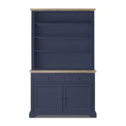 Statement Furniture Florence Display Cabinet with Height Adjustable Shelves & Cupboard in Navy - thumbnail 4