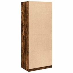 Berkfield Home Wardrobe Smoked Oak 80x50x200 cm Engineered Wood in Brown - Size: 80 x 50 x 200 cm - thumbnail 7