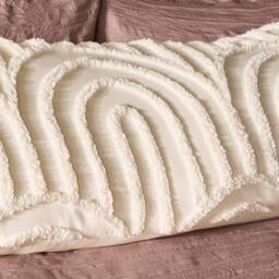 OHS Tufted Arches Bolster Pillow Soft Maternity Support Cushion in Cream - thumbnail 4