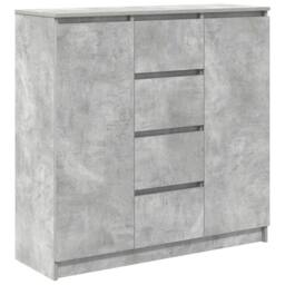 Berkfield Home Sideboard with Drawers Concrete Grey 100.5x35x98.5 cm Engineered Wood - thumbnail 3