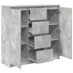 Berkfield Home Sideboard with Drawers Concrete Grey 100.5x35x98.5 cm Engineered Wood - thumbnail 5