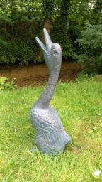 Inspirational Gifting Goose Garden Ornament Sculpture cast in Aluminium in Bronze - thumbnail 2