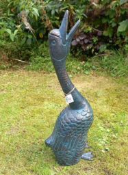 Inspirational Gifting Goose Garden Ornament Sculpture cast in Aluminium in Bronze - thumbnail 4