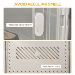 HOMCOM 8PCS Stackable Clear Plastic Shoe Storage Box for UK/EU Size 12/46 - thumbnail 6