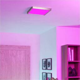 Loops Satin Nickel Square Ceiling Light - Stylish Indoor Lighting Fixture in Metallics - thumbnail 7