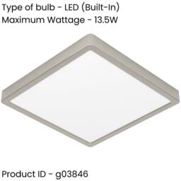 Loops Satin Nickel Square Ceiling Light - Stylish Indoor Lighting Fixture in Metallics - thumbnail 2