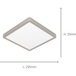 Loops Satin Nickel Square Ceiling Light - Stylish Indoor Lighting Fixture in Metallics - thumbnail 4