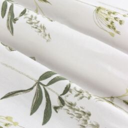 Wylder Meadow 100% Cotton Floral Eyelet Curtain Pair in White - Size: 168 cm width x 137 cm drop - thumbnail 5