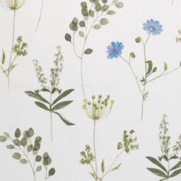Wylder Meadow 100% Cotton Floral Eyelet Curtain Pair in White - Size: 168 cm width x 137 cm drop - thumbnail 6