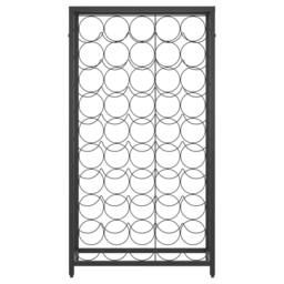 Berkfield Home Wine Rack for 45 Bottles Black 54x18x100 cm Wrought Iron - Size: 54 x 18 x 100 cm - thumbnail 3