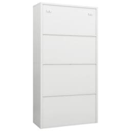 Berkfield Home Locker Cabinet White 90x40x180 cm Steel - Size: 90 x 40 x 180 cm - thumbnail 4