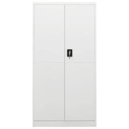 Berkfield Home Locker Cabinet White 90x40x180 cm Steel - Size: 90 x 40 x 180 cm - thumbnail 3