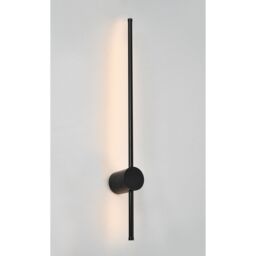 Happy Homewares Modern & Sleek Stick Style Ambient LED Wall Light Fitting in Black - thumbnail 2
