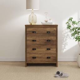 GFW Boston 4 Drawer Chest of Drawers in Light Oak - thumbnail 1