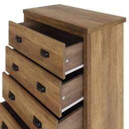 GFW Boston 4 Drawer Chest of Drawers in Light Oak - thumbnail 4