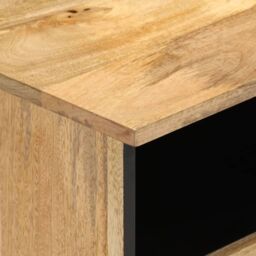 Berkfield Home TV Cabinet 100x33x46 cm Solid Wood Mango in Brown - Size: 100 x 33 x 46 cm - thumbnail 6