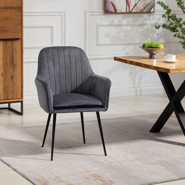 Artemis Home Carrara Velvet Dining Chairs - Set of 2 in Grey - image 1