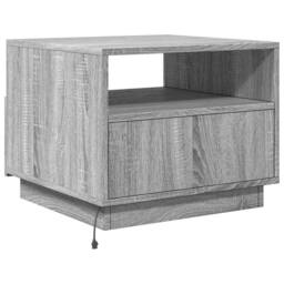 Berkfield Home Coffee Table with LED Lights Grey Sonoma 50x49x40 cm - Size: 50 x 49 x 40 cm - thumbnail 9