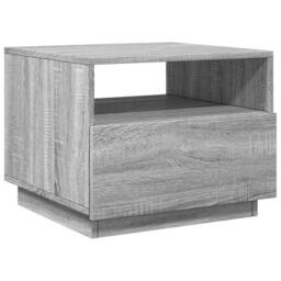 Berkfield Home Coffee Table with LED Lights Grey Sonoma 50x49x40 cm - Size: 50 x 49 x 40 cm - thumbnail 3