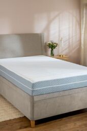 Soak&Sleep Cooling Memory Foam Mattress - Medium Firm in White - Size: King - thumbnail 1