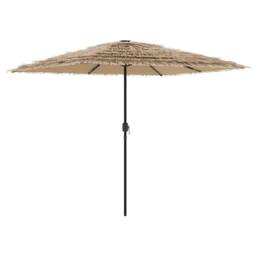 Berkfield Home Durable Garden Parasol with Steel Pole Brown 248x248x248 cm in Light Brown - Size: 248 x 248 x 248 cm - thumbnail 5
