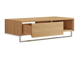 Vente-unique Wall-Hung Teak Vanity Unit With Towel Rail - 105 Cm - KUPANG in Light Oak - thumbnail 6