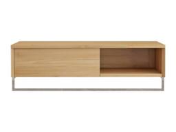 Vente-unique Wall-Hung Teak Vanity Unit With Towel Rail - 105 Cm - KUPANG in Light Oak - thumbnail 4