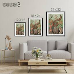 "Artery8 Chaetopoda Marine Worms Haeckel Botanical Black Framed Canvas Wall Art - Size: W12"" x H16""" - thumbnail 4