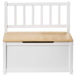Wyld and Coco Kids Storage Bench White Pine with Soft-Close Lid - thumbnail 5