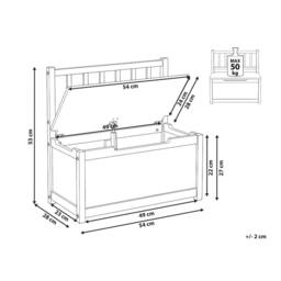 Wyld and Coco Kids Storage Bench White Pine with Soft-Close Lid - thumbnail 3
