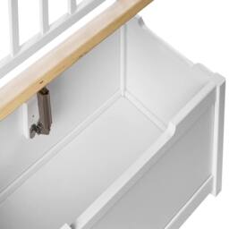 Wyld and Coco Kids Storage Bench White Pine with Soft-Close Lid - thumbnail 8