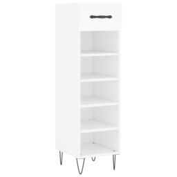 Berkfield Home Shoe Cabinet White 30x35x105 cm Engineered Wood - Size: 30 x 35 x 105 cm - thumbnail 2