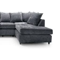 SNUG FURNITURE BIRMINGHAM LTD Ashton Chenille 6 Seater Scatter Back U Shaped Corner Sofa in Grey - thumbnail 2