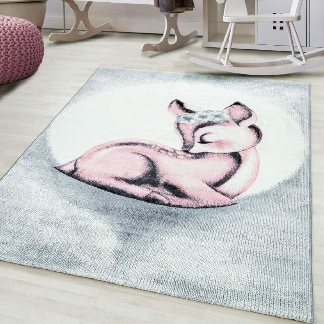 Bravich LTD Kids Sleeping Fawn Rug - Bambi in Pink - Size: 120 cm x 170 cm - image 1