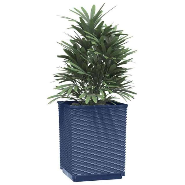 Berkfield Home Planters 2 pcs Dark Grey 30x30x37 cm Polypropylene in Dark Navy - Size: 30 x 30 x 37 cm - image 1