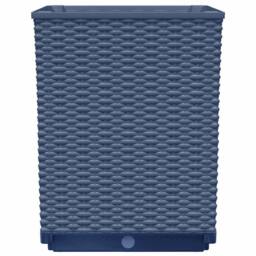 Berkfield Home Planters 2 pcs Dark Grey 30x30x37 cm Polypropylene in Dark Navy - Size: 30 x 30 x 37 cm - thumbnail 6