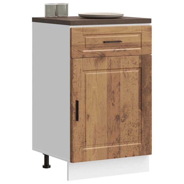Berkfield Home Kitchen Base Cabinet¬†Porto Old Wood Engineered Wood in Brown - image 1