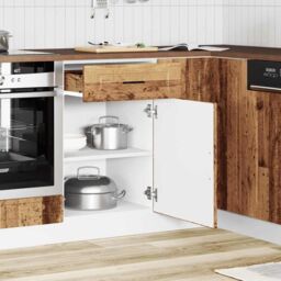 Berkfield Home Kitchen Base Cabinet¬†Porto Old Wood Engineered Wood in Brown - thumbnail 3
