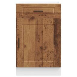 Berkfield Home Kitchen Base Cabinet¬†Porto Old Wood Engineered Wood in Brown - thumbnail 4