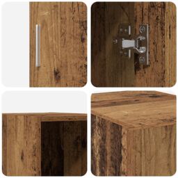 Berkfield Home Wall Cabinet Old Wood 30x42.5x40 cm Engineered Wood in Brown - thumbnail 8