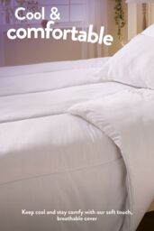 Slumberdown Climate Control 4.5 Tog Summer Duvet With 2 Pillows in White - Size: Single - thumbnail 3