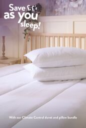 Slumberdown Climate Control 4.5 Tog Summer Duvet With 2 Pillows in White - Size: Single - thumbnail 4