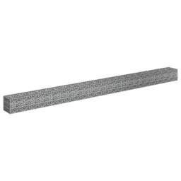 Berkfield Home Durable Gabion Raised Bed Galvanised Steel 450x30x30 cm in Silver - Size: 450 x 30 x 30 cm - thumbnail 1